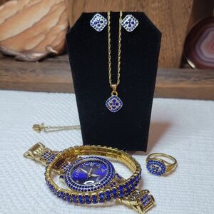 Sapphire Blue & Gold Tone Bundle